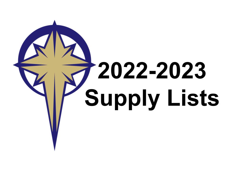 Supply Lists for 2022-2023